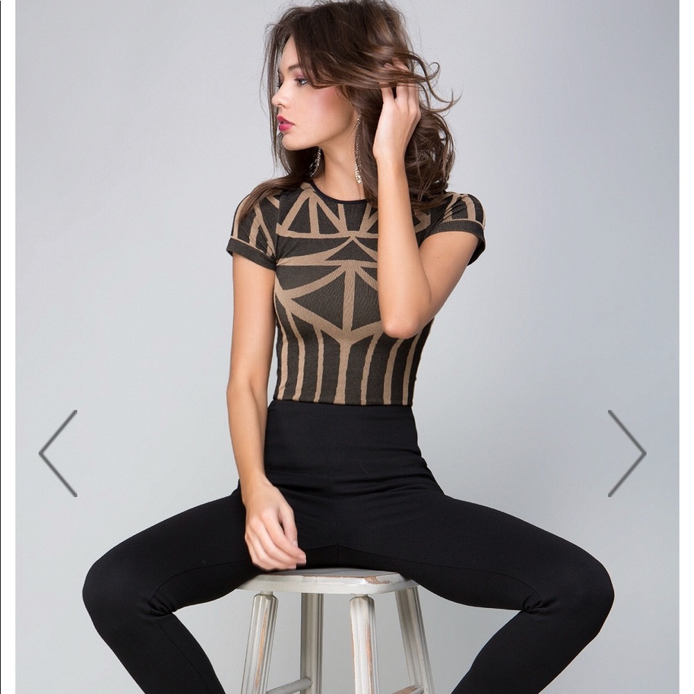 Bebe geo jacquard bodycon top!! Wanted!!!!!